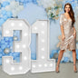 Marquee Numbers Large 31st-Birthday Decorations: 4ft Light Up Number Party Decor 13 Year Old Women And Men Birthday Decoration Backdrop 13 Anniversary Cardboard Big Mosaic Balloon Frame Number 31