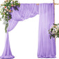 SiinvdaBZX 4 Panels Wedding Arch Draping Fabric 30" x 240" Lavender Purple Polyester Chiffon Multi-Occasion Decorative Drapery