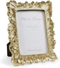 Cuspin Gold 5x7 Picture Frame, Vintage Gold Palm Leaves Textured Hand-Crafted Resin with Glass Front Elegant Retro Vintage Design Photo Frame for Wall and Tabletop Display Home Decor