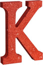 TONIFUL 8 Inch Red Glitter Letter K Table Centerpiece A-Z Red Birthday Party Decorations,Red Alphabet K for Birthday,Chrismas,Graduation,Bridal Shower,Wedding,Anniversary Party Supplies