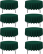 BRILLMAX 8 Pack Hunter Green Round Tablecloths 90 Inch - Circle Bulk Linen Polyester Fabric Washable Table Cloth Cover for Wedding Reception Banquet Birthday Party Buffet Restaurant