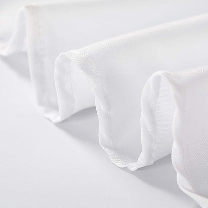 Cupuamon 90 inch Round Tablecloth Washable Polyester Table Cloth Decorative Table Cover for Wedding Party Dining Banquet（90 inch,White）