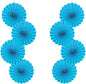 Blue Hanging Paper Fans,Blueaccessories Paper Decorations for Party,Blue Harmony Classroom Decorations,Party Decorations for Boys 12in Hanging Paper Fans 30 Color DIY Set (Sky Blue)