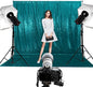 Poise3EHome 8Ft x 8Ft Teal Sequin Backdrop Curtain, Glitter Thick Satin Sequin Background Drapes, Opaque Sparkly Backdrop Curtain, Sequin Backdrop for Xmas Thanksgiving Wedding Party Decor