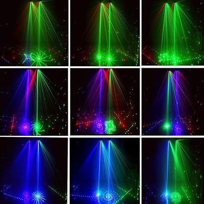 Wuzstar 27-Eye Party DJ Light with Remote, LED Strobe Effects, DMX Control & Sound Activity - Disco Stage Lighting for Clubs, Weddings, DJ Shows, Xmas, Halloween