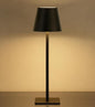 UME Cordless Table Lamp, Battery Operated Lamp - Portable Waterproof Rechargeable Table Lamp w/ 3 Color Temps & Stepless Dimming for Dinner, Desk, Cafe, Outdoor (Black)