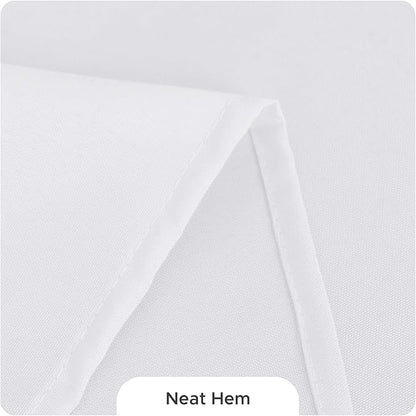 Fitable 8 Pack Table Cloth Rectangle Table: Stain and Wrinkle Resistant Tablecloth Rectangular, Washable Polyester Tablecloths for Wedding Party Dining Banquet Event Catering(White, 70x120 Inch)