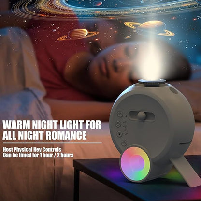 Star Projector, Galaxy Light for Bedroom, Home Planetarium with Remote Control, Realistic Starry Night Ceiling Projector - White