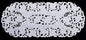 Creative Linens Embroidered Floral Table Runner 15x35 Oval Dresser Scarf White