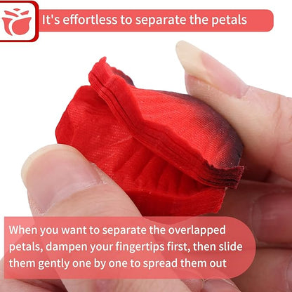 1000 Pcs Artificial Fake Rose Petals,Flower Petals for Romantic Night, Engagement, Party, Wedding, Event Flower Decorations, in Bulk(Dark Reddish with Black)