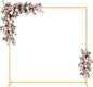 Wedding fashion arch background metal frame, (3.9, 5.2, 6.6 feet) suitable for background decoration frames such as weddings, birthdays, parties, baby showers, and photography (gold, 6.6*6.6)