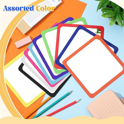Dandat 30 Pcs Small Mirrors for Kids 6 x 6 Inch Square Shatter Proof Reflector Toddler Glass Plastic Reflector for Classroom DIY Craft Preschool Facial Expression (Rich Colors)