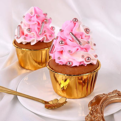Rose Gold Sprinkles for Cake Decorating 7 Ounces, Rose Pearl Sugar Cupcake Toppings, Cookies, Ice Cream, 7Ounces Cake Decorationss Baking, Perfect for Wedding, New Year’S Eve, Christmas Party