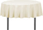 LinenTablecloth 70-Inch Round Polyester Tablecloth Ivory