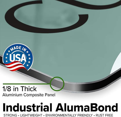 Custom Sign, Custom Street Sign, 11 Font Colors, 13 Font Styles, 4 Hole Options, 22 Sizes, 12x48 Inches, Rust Free DiBound, Fade Resistant, Made in USA by My Sign Center (Minimalist)