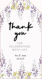 Personalized Gift Tags, Thank You Tags for Wedding Birthday Business Party Favors, Custom Hang Tags with Your Text and String, 2 X 3.75 Inch (Wreath Pattern 2)