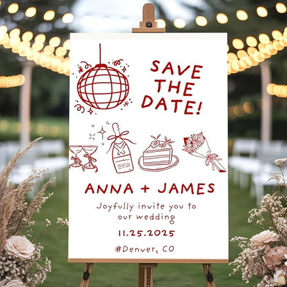 Personalized Funny Wedding Welcome Sign for Weddings, Bridal Party, Engagement, Custom Wedding Plaque for Bride & Groom, Welcome Board Reception Sign, Corrugated Plastic H Stake