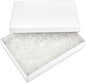 TheDisplayGuys - 25-Pack #53 Kraft Paper Cardboard Gift Boxes/Jewelry Cases w. Cotton Padding & Lid - Matte White - (5.4" x 3.9" x 1.0")