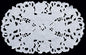 Creative Linens 4PCS Embroidered Floral Placemats 11x17 Oval White, Set of 4 Pieces