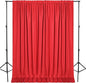 DWCN 10x8 FT Red Backdrop Curtains for Parties, Photography Backdrop Drapes with Rod Pockets for Wedding Decorations Stage Birthday Family Gatherings, 2 Panels 5ft x 8ft