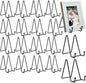 18 pcs 4.5in Plate Stands for Display,Metal Plate Holders Display Stands Can Be Used for Picture Stand,Book Stands for Display,Plate Display Stands,Easel,Photo Frame Stands,Plaque Stands,Desktop Stand