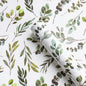 WRAPAHOLIC Kraft Wrapping Paper - Mini Roll - 17 Inch x 16.5 Feet - Eucalyptus Leaves Wrapping Paper for Wedding, Birthday, Bridal Shower, Tea Party, Drawer Liners, Home Closet Shelves