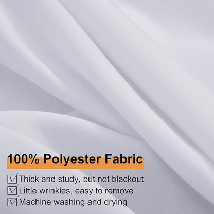 40ft x 10ft Thick Champagne Backdrop Curtains for Parties, 8 Panels 5ft x 10ft Non See Through Champagne Polyester Wedding Drapes Photo Backdrop for Birthday Party Graudation Photography Home Decor