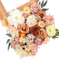 AmyHomie Champagne Artificial Flowers Combo Silk Mix Peony Rose Hydrangea Fake Flowers w/Stem for DIY Wedding Bouquets Centerpieces Arrangements Table Party Bridal Baby Shower Home Fall Decor