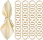 Gold Napkin Rings - 40 Pcs Stainless Steel Napkin Rings,Gold Rotundity Metal Napkin Ring for Table Settings Wedding Christmas Party Dinner Table