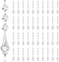 Nuenen 100 Pcs Hanging Crystals for Centerpieces Acrylic Chandelier Garland Beads Strands Prism Decorations Clear Teardrop Chandelier Crystals Pendant Wedding Home Garden Outdoor Ornaments(Lantern)