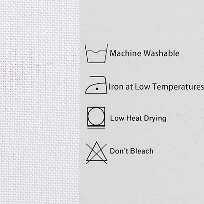 Hiasan Faux Linen Rectangle Tablecloth - Wrinkle and Stain Resistant Washable Table Cloth for Kitchen Dining Room Holiday Table Cover for Party Dinner, White, 54 x 80 Inch