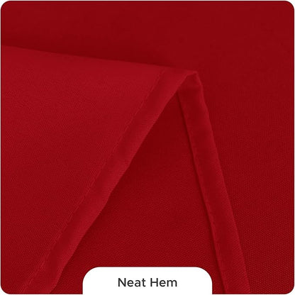 Fitable 8 Pack Rectangle Tablecloths: Stain Resistant Wrinkle Free Table Clothes, Washable Reusable Polyester Table Covers for Wedding Christmas Party Birthday Banquet Reception(Red, 60x102 Inch)