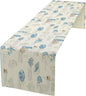Starfish Table Runner,Vintage Nautical Seashell Tropical Beach Theme Coastal Ocean Sea Burlap for Hotel Indoors Outdoor Dining Room Kitchen Tablecloth, 13x36in