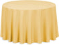 LinenTablecloth Round Polyester Tablecloth, 90-Inch, Gold