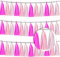 3P Maca-Rose Red Pink LightPink Metallic Fringe Banner Garland Foil Tinsel Streamer Backdrop Banners for Parties, Wall Hanging Curtain Parade Floats,Graduation Decorations, Wedding Party Decoration