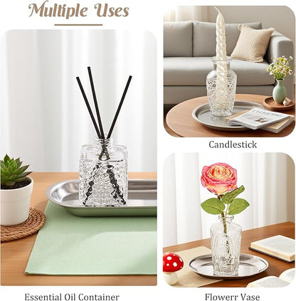 40Pcs Glass Bud Vase Set,Small Flower Vase for Tables Centerpieces Decor, Mini Vintage Clear Vase for Home,Wedding,Party Decorations（40 Pcs，Clear）