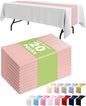 Pureegg Dusty Pink Plastic Table Runners - 20 Pack, 14'' x 108'', Water Resistant & Disposable Centerpiece Decorations for Table Cloth, Wedding, Birthday, Holiday, Baby Shower, Party, Home Decor
