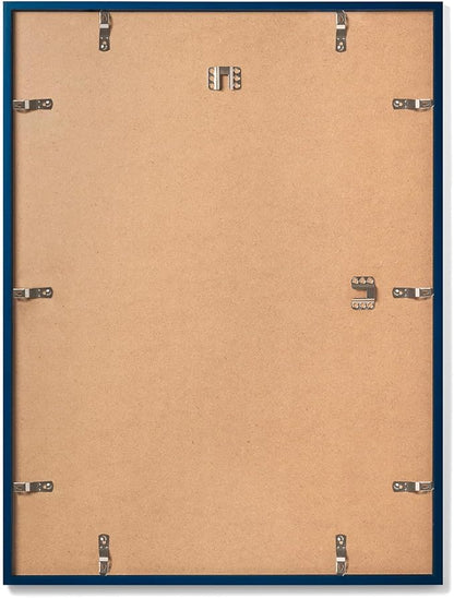 Opposite Wall - 18x24 in - Real Wood Blue Picture Frame - Lightweight, Versatile & Shatterproof - Wall Hanging Poster or Photo Frame - Wall Decor for Office, Gallery & Home