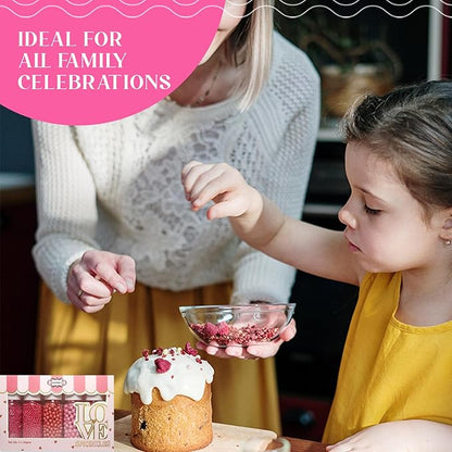 Confect Cake Decorating Sprinkles | Edible Pearl Mix Gold Yellow & White Dragees | White Sparkling Sugar | Edible Pina-Colada Disco Ball Mashup Sprinkles | Dairy-Free, Palm Oil-Free - 5 Oz