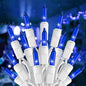 Brightown Blue Christmas Mini String Lights, 100-Count 26.5ft Incandescent Bulb Halloween Fairy Lights for Indoor Holiday Decor, Christmas Tree Garland Wedding Party Multi-Use Decoration, White Wire