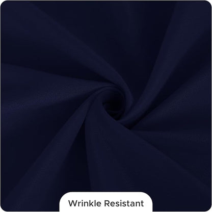 Fitable 8 Pack Round Tablecloths: Stain Resistant Wrinkle Free Circle Table Clothes, Washable Reusable Polyester Table Covers for Wedding Party Birthday Banquet Reception(Navy, 84 Inch)