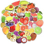 QTL Fruit Stickers for Kids Vegetable Stickers for Water Bottles Laptop Scrapbooking Waterproof Vinyl Pack 50Pcs