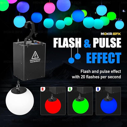 3D LED Light Lifting System DMX RGB LED Light Lift Ball Wave Effect Winch Colorful Kinetic Stage Light Ball for DJ Disco