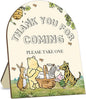 Winnie Bridal Shower Favors Sign, Winnie Decor Bridal Shower Gifts for Guests, Classic Pooh Thank You for Coming Please Take One Sign, Cute Animals Decor Baby Shower Party Supplies 9 * 11IN
