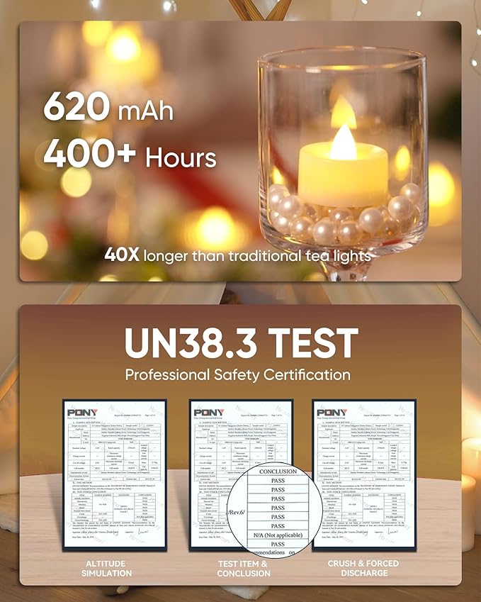 Homemory 12pcs Flameless LED Tea Lights with Remote & Timer, 400+Hours Realistic Flickering Battery Candles for Seasonal, Tabletop, and Centerpieces Decor
