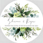 Custom Stickers for Weddings, Birthdays & Businesses - Personalized Labels with Your Logo - Waterproof, Fade and Heat Resistant - Pack of 100-1000 (Wreath Q, 1.5 Inch)