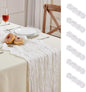 6 Pack White Cheesecloth Table Runner 10FT Long Boho Gauze Table Runner Rustic Sheer Runner for Wedding Bridal Baby Shower Birthday Party Table Decor Thanksgiving Christmas Decorations