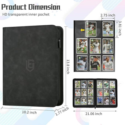 9 Pocket Card Binder,540 Pocket Trading Card Binders,Loading Pocket Collectible Card Album for MTG, TCG, Sport Card, Game Cards Black