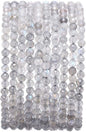 Faceted Natural Spectrolite Stone Round Loose Semi Gemstone Beads for Jewelry Making 3-3.5mm 38cm