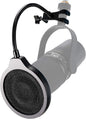 YOUSHARES Pop Filter - 4 Inch 3 Layers Metal Windscreen with Flexible 360° Gooseneck Clip Mic Mask Shield Compatible with Shure MV7 Mic
